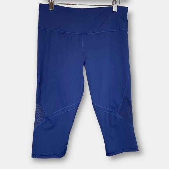 Victoria's Secret Pants - Victoria's Secret Sport Knockout Crop Navy Blue Mesh Panels Size Large